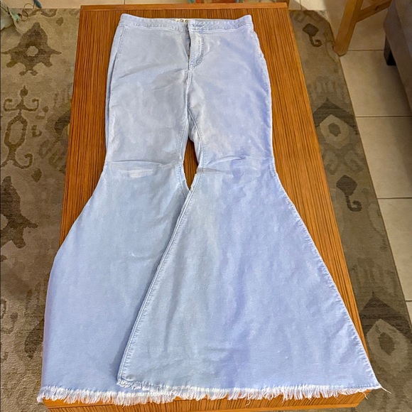 Rare We The Free Baby blue Corduroy wide bell bottom jeans!